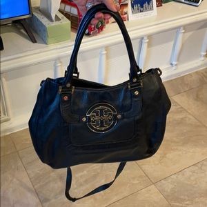 Black Tory Burch purse with gold hardware